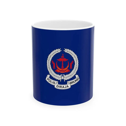 Flag of the Royal Brunei Police Force (Brunei) White Coffee Mug 11oz - Go Mug Yourself