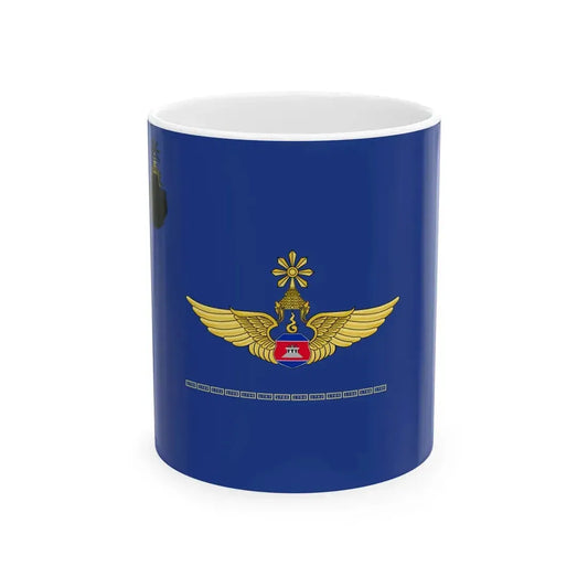 Flag of the Royal Cambodian Air Force (Cambodia) White Coffee Mug 11oz - Go Mug Yourself