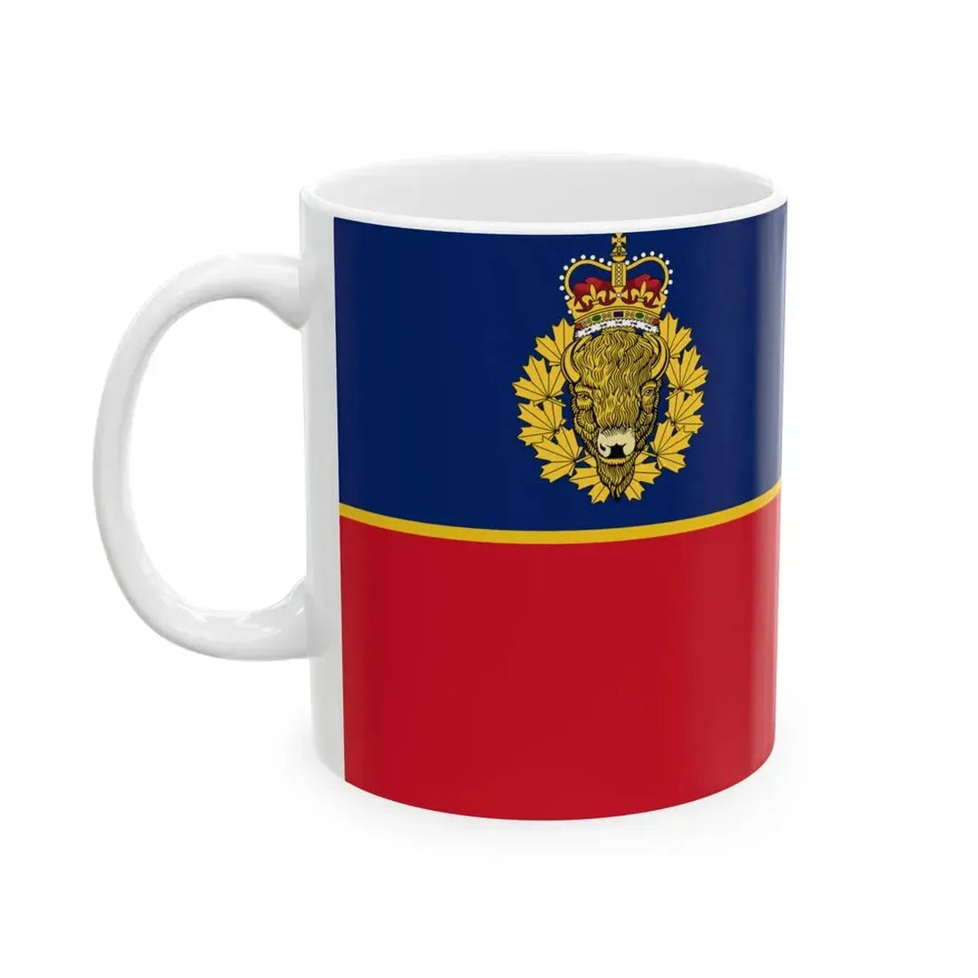 Flag of the Royal Canadian Mounted Police (Canada) White Coffee Mug - Go Mug Yourself
