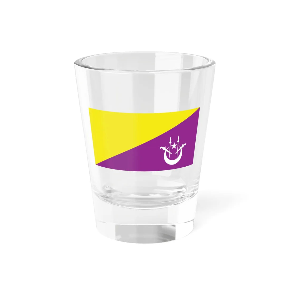 Flag of the Royal Family Members with Portfolio of Kelantan (Malaysia) Shot Glass 1.5oz 1.5oz - Go Mug Yourself