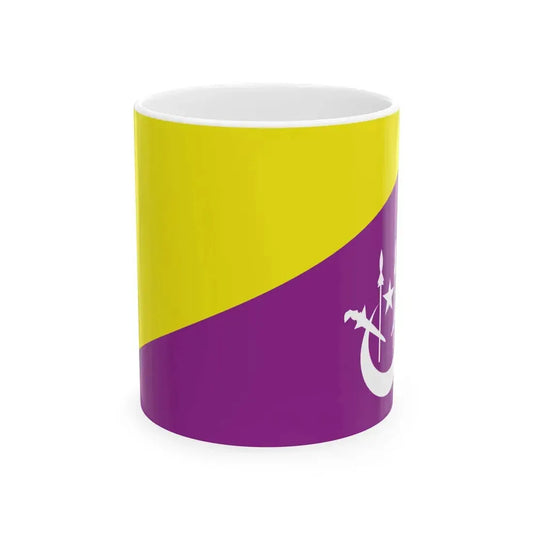 Flag of the Royal Family Members with Portfolio of Kelantan (Malaysia) White Coffee Mug 11oz - Go Mug Yourself