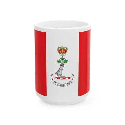 Flag of the Royal Military College of Canada (Canada) White Coffee Mug 15oz - Go Mug Yourself