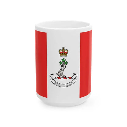 Flag of the Royal Military College of Canada - White Coffee Mug 15oz - Go Mug Yourself