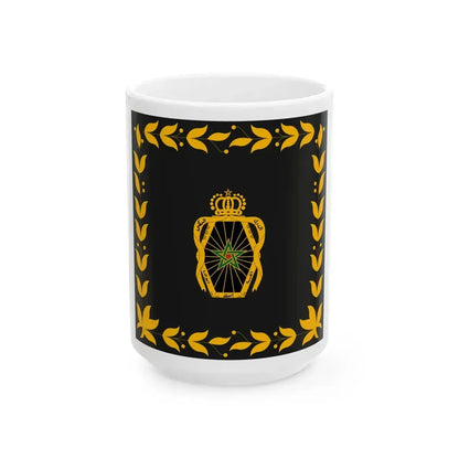 Flag of the Royal Moroccan Gendarmerie (Morocco) White Coffee Mug 15oz - Go Mug Yourself