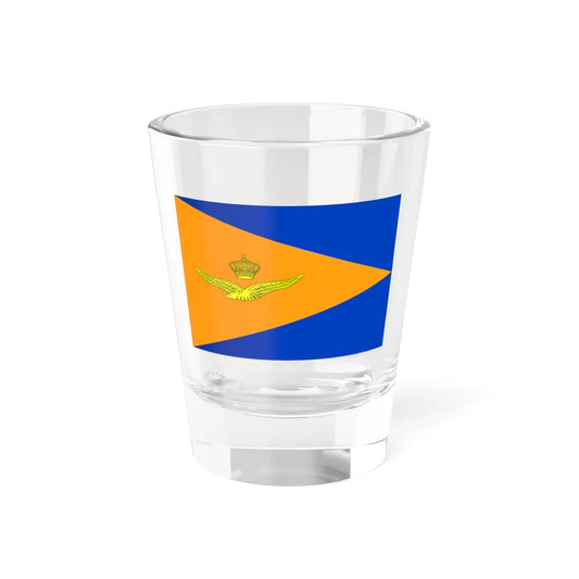 Flag of the Royal Netherlands Air Force (Netherlands) Shot Glass 1.5oz 1.5oz - Go Mug Yourself