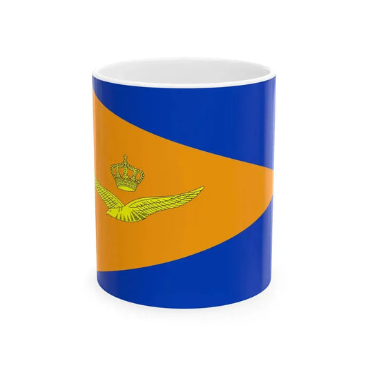 Flag of the Royal Netherlands Air Force (Netherlands) White Coffee Mug 11oz - Go Mug Yourself