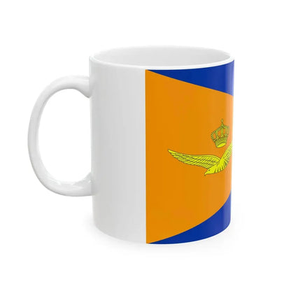 Flag of the Royal Netherlands Air Force (Netherlands) White Coffee Mug - Go Mug Yourself