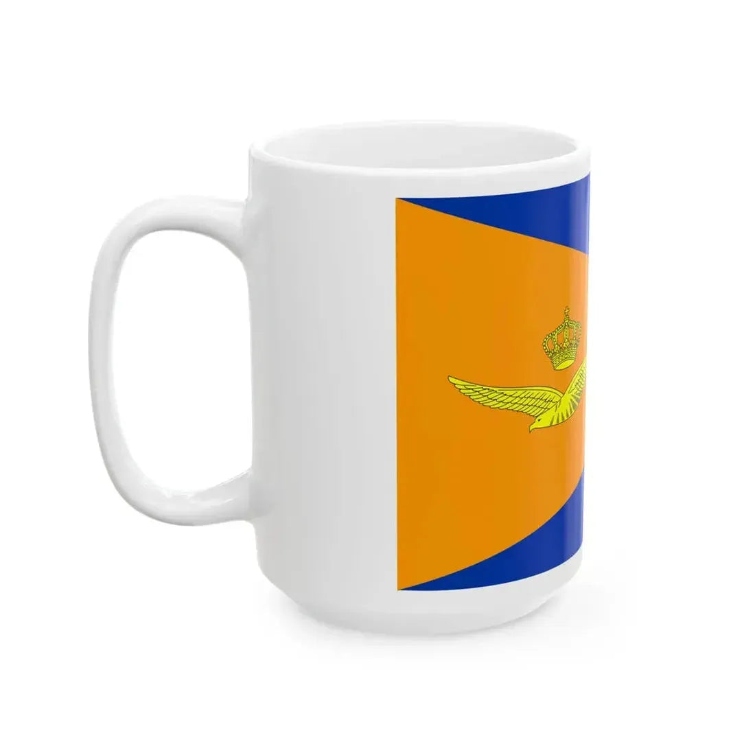 Flag of the Royal Netherlands Air Force (Netherlands) White Coffee Mug - Go Mug Yourself