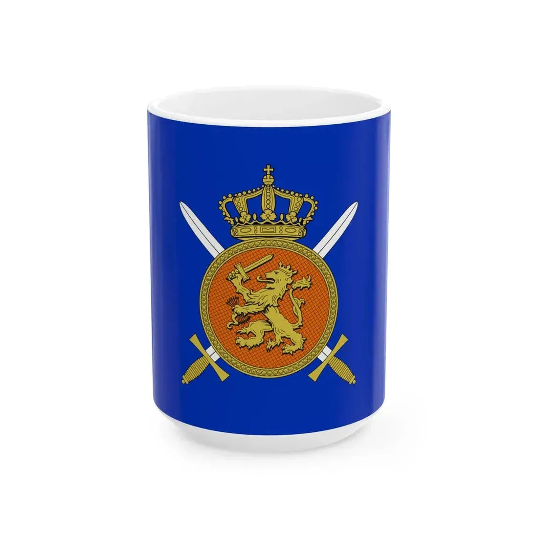 Flag of the Royal Netherlands Army (Netherlands) White Coffee Mug 15oz - Go Mug Yourself