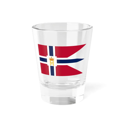 Flag of the Royal Norwegian Yacht Club (Norway) Shot Glass 1.5oz 1.5oz - Go Mug Yourself