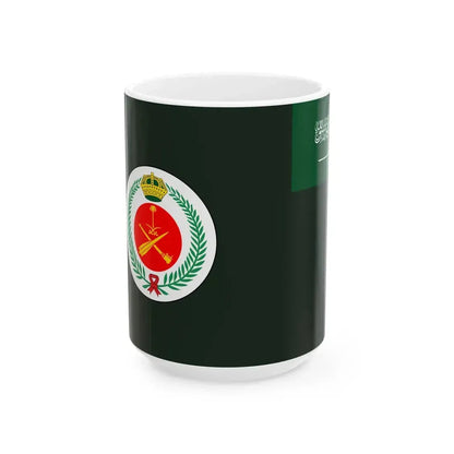 Flag of the Royal Saudi Air Defense Forces (Saudi Arabia) White Coffee Mug 15oz - Go Mug Yourself
