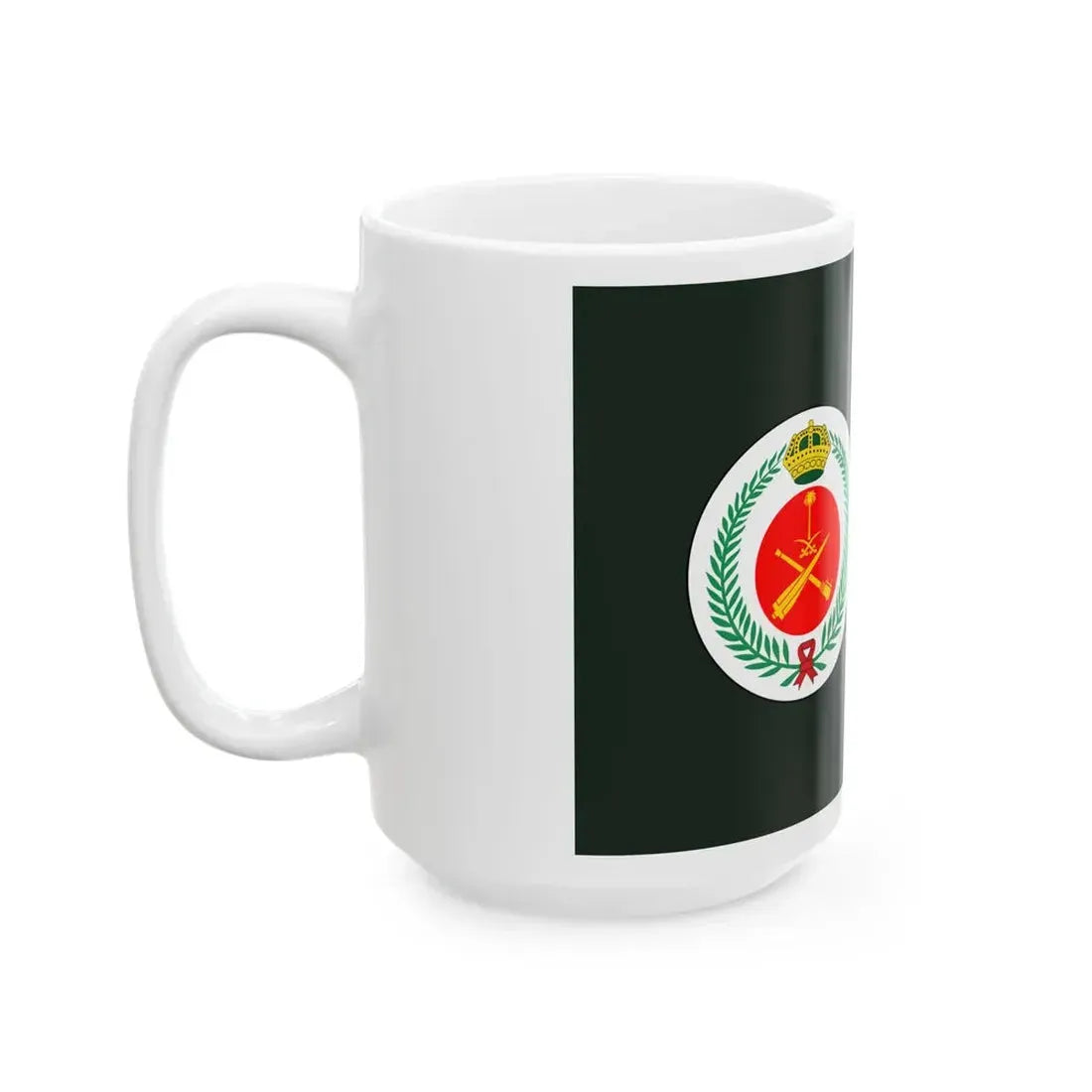 Flag of the Royal Saudi Air Defense Forces (Saudi Arabia) White Coffee Mug - Go Mug Yourself