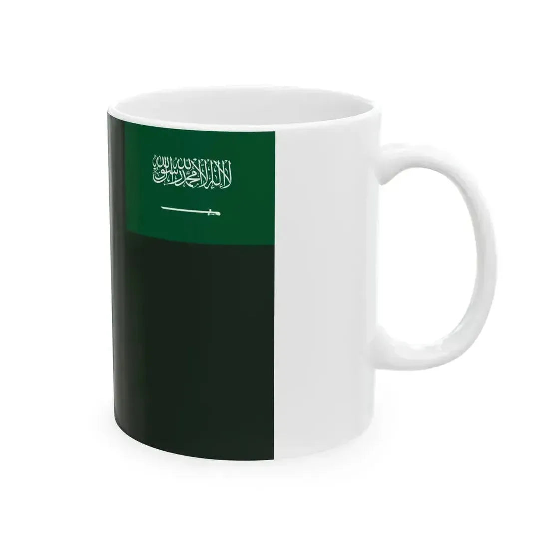Flag of the Royal Saudi Air Defense Forces (Saudi Arabia) White Coffee Mug - Go Mug Yourself