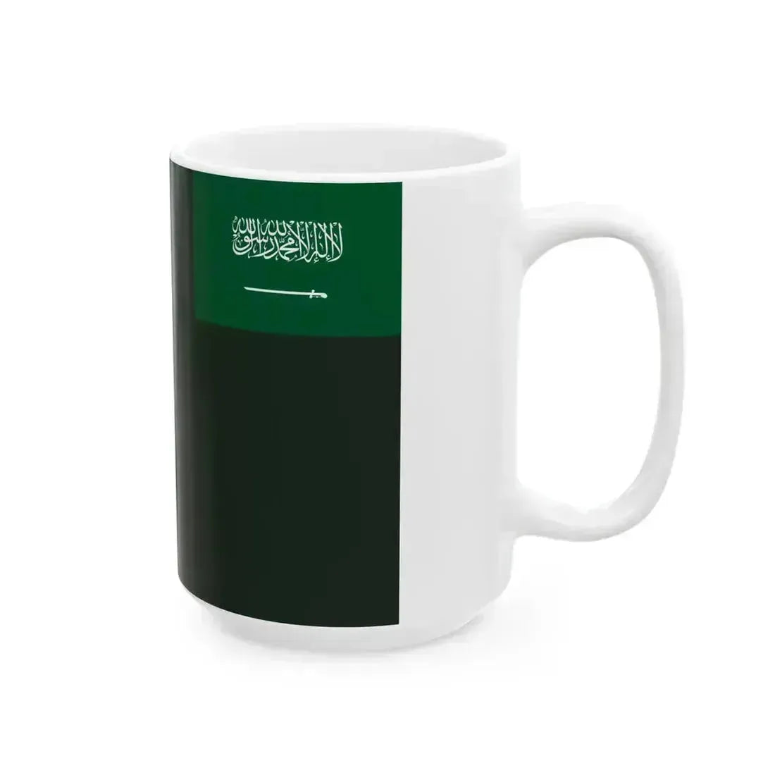 Flag of the Royal Saudi Air Defense Forces (Saudi Arabia) White Coffee Mug - Go Mug Yourself
