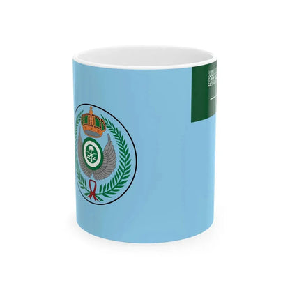 Flag of the Royal Saudi Air Force Seal (Saudi Arabia) White Coffee Mug 11oz - Go Mug Yourself