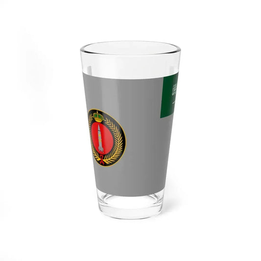 Flag of the Royal Saudi Strategic Missile Force (Saudi Arabia) Pint Glass 16oz 16oz - Go Mug Yourself