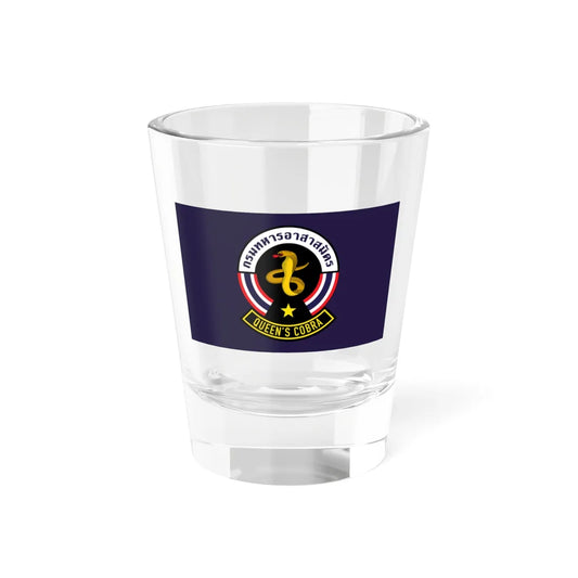 Flag of the Royal Thai Army Regiment Queens Cobras (Thailand) Shot Glass 1.5oz 1.5oz - Go Mug Yourself