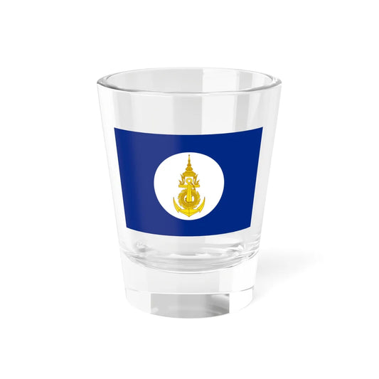Flag of the Royal Thai Navy (Thailand) Shot Glass 1.5oz 1.5oz - Go Mug Yourself