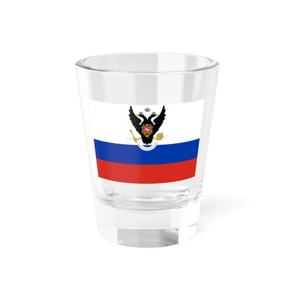 Flag of the Russian-American Company variant (Estonia) Shot Glass 1.5oz 1.5oz - Go Mug Yourself