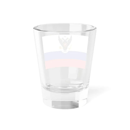 Flag of the Russian-American Company variant (Estonia) Shot Glass 1.5oz - Go Mug Yourself