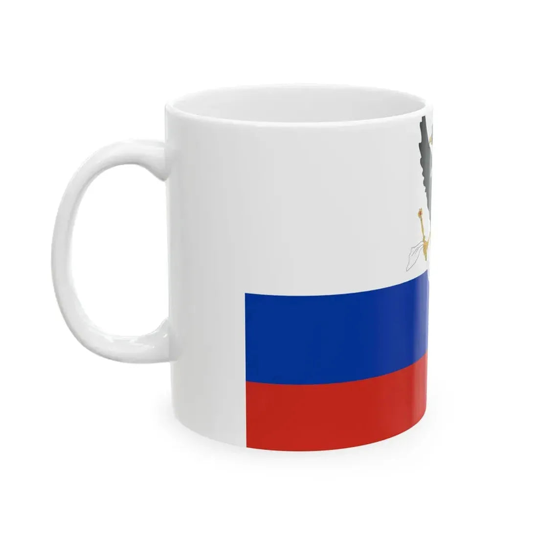 Flag of the Russian-American Company variant (Estonia) White Coffee Mug - Go Mug Yourself