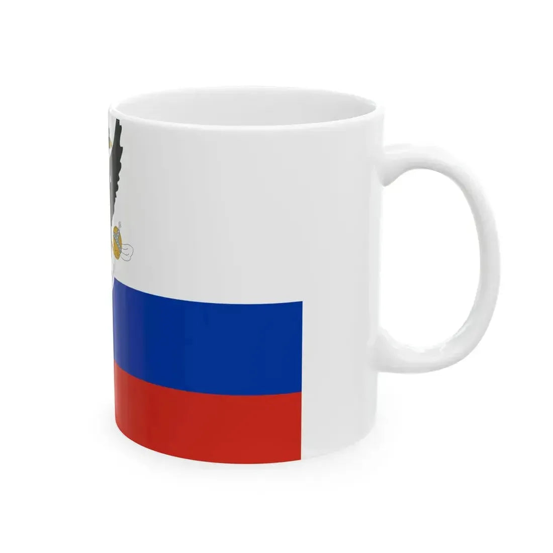 Flag of the Russian-American Company variant (Estonia) White Coffee Mug - Go Mug Yourself