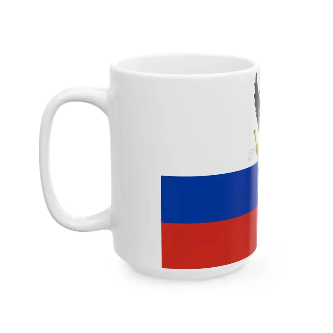 Flag of the Russian-American Company variant (Estonia) White Coffee Mug - Go Mug Yourself