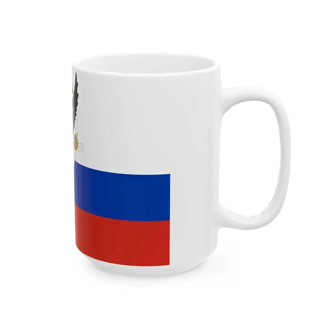 Flag of the Russian-American Company variant (Estonia) White Coffee Mug - Go Mug Yourself