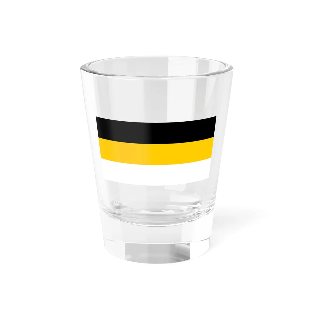 Flag of the Russian Empire black-yellow-white 2-1 (Estonia) Shot Glass 1.5oz 1.5oz - Go Mug Yourself
