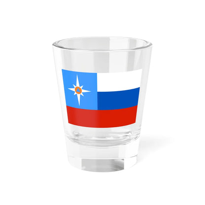 Flag of the Russian Ministry of Extraordinary Situations (Russia) Shot Glass 1.5oz 1.5oz - Go Mug Yourself