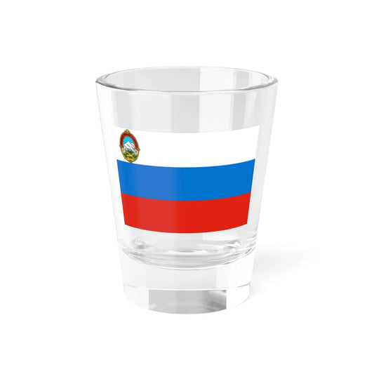 Flag of the Russian Mountain Society (Estonia) Shot Glass 1.5oz 1.5oz - Go Mug Yourself