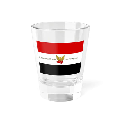 Flag of the Sacred Band of 1821 (Greece) Shot Glass 1.5oz 1.5oz - Go Mug Yourself