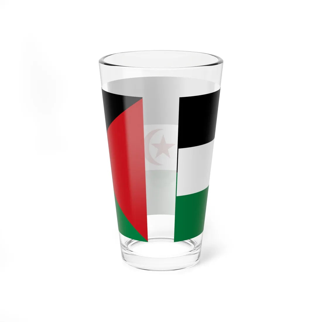Flag of the Sahrawi Arab Democratic Republic obverse Pint Glass 16oz - Go Mug Yourself