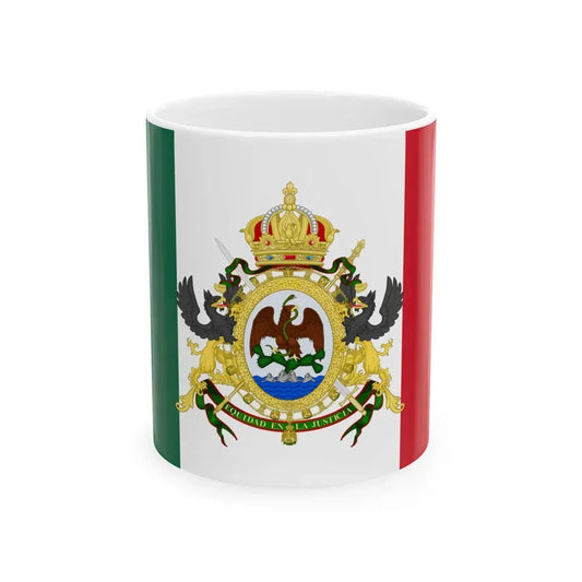 Flag of the Second Mexican Empire 1865-1867 (Mexico) White Coffee Mug 11oz - Go Mug Yourself