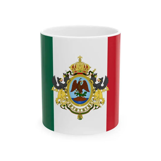Flag of the Second Mexican Empire (Mexico) White Coffee Mug 11oz - Go Mug Yourself