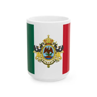 Flag of the Second Mexican Empire (Mexico) White Coffee Mug 15oz - Go Mug Yourself