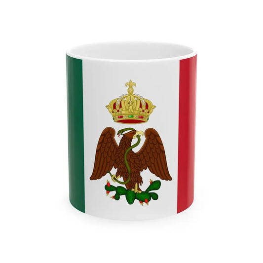 Flag of the Second Mexican Empire War Flag (Mexico) White Coffee Mug 11oz - Go Mug Yourself