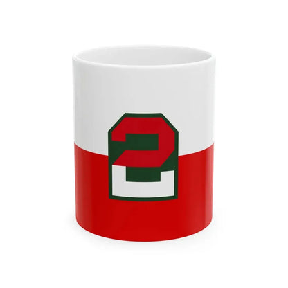 Flag of the Second United States Army (United States) White Coffee Mug 11oz - Go Mug Yourself