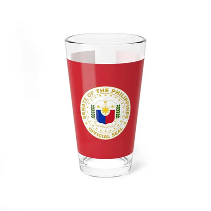 Flag of the Senate President of the Philippines (Philippines) Pint Glass 16oz 16oz - Go Mug Yourself