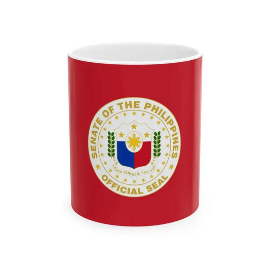 Flag of the Senate President of the Philippines (Philippines) White Coffee Mug 11oz - Go Mug Yourself