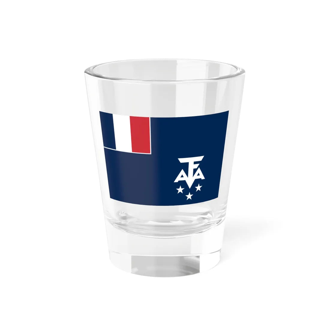 Flag of the Senior Administrator of the French Southern and Antarctic Lands (France) Shot Glass 1.5oz 1.5oz - Go Mug Yourself