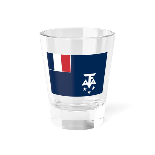 Flag of the Senior Administrator of the French Southern and Antarctic Lands (France) Shot Glass 1.5oz 1.5oz - Go Mug Yourself