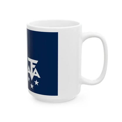 Flag of the Senior Administrator of the French Southern and Antarctic Lands (France) White Coffee Mug - Go Mug Yourself