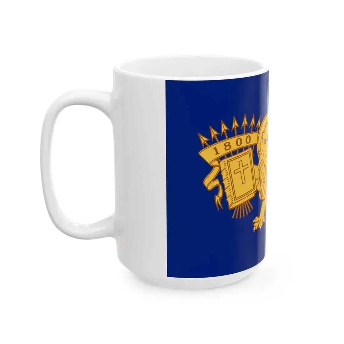 Flag of the Septinsular Republic (Greece) White Coffee Mug - Go Mug Yourself