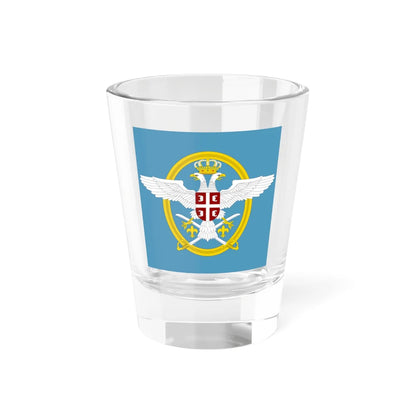 Flag of the Serbian Air Force (Serbia) Shot Glass 1.5oz 1.5oz - Go Mug Yourself