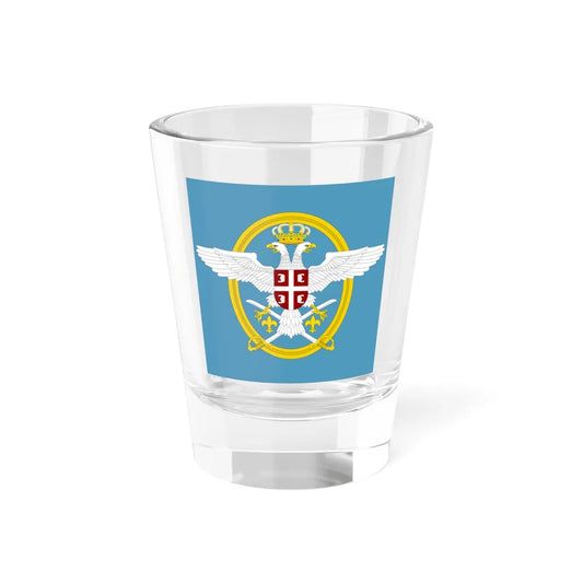 Flag of the Serbian Air Force (Serbia) Shot Glass 1.5oz 1.5oz - Go Mug Yourself