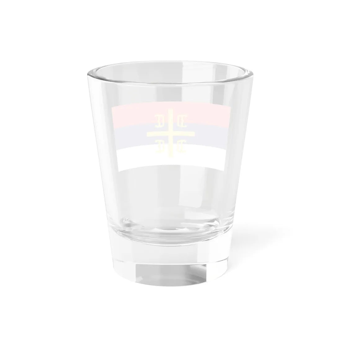 Flag of the Serbian Cross alt (Serbia) Shot Glass 1.5oz - Go Mug Yourself