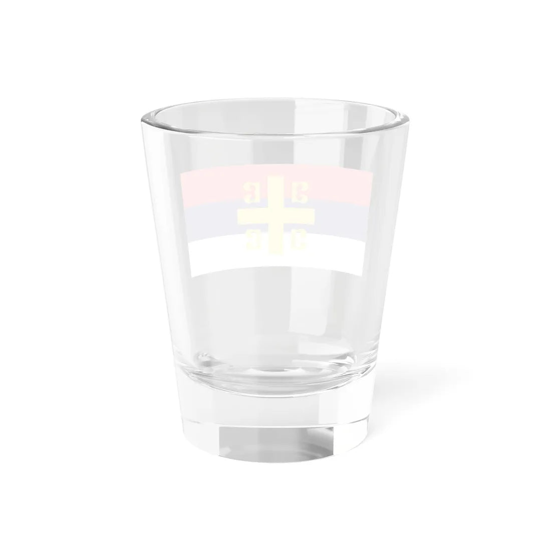 Flag of the Serbian Cross alt2 (Serbia) Shot Glass 1.5oz - Go Mug Yourself