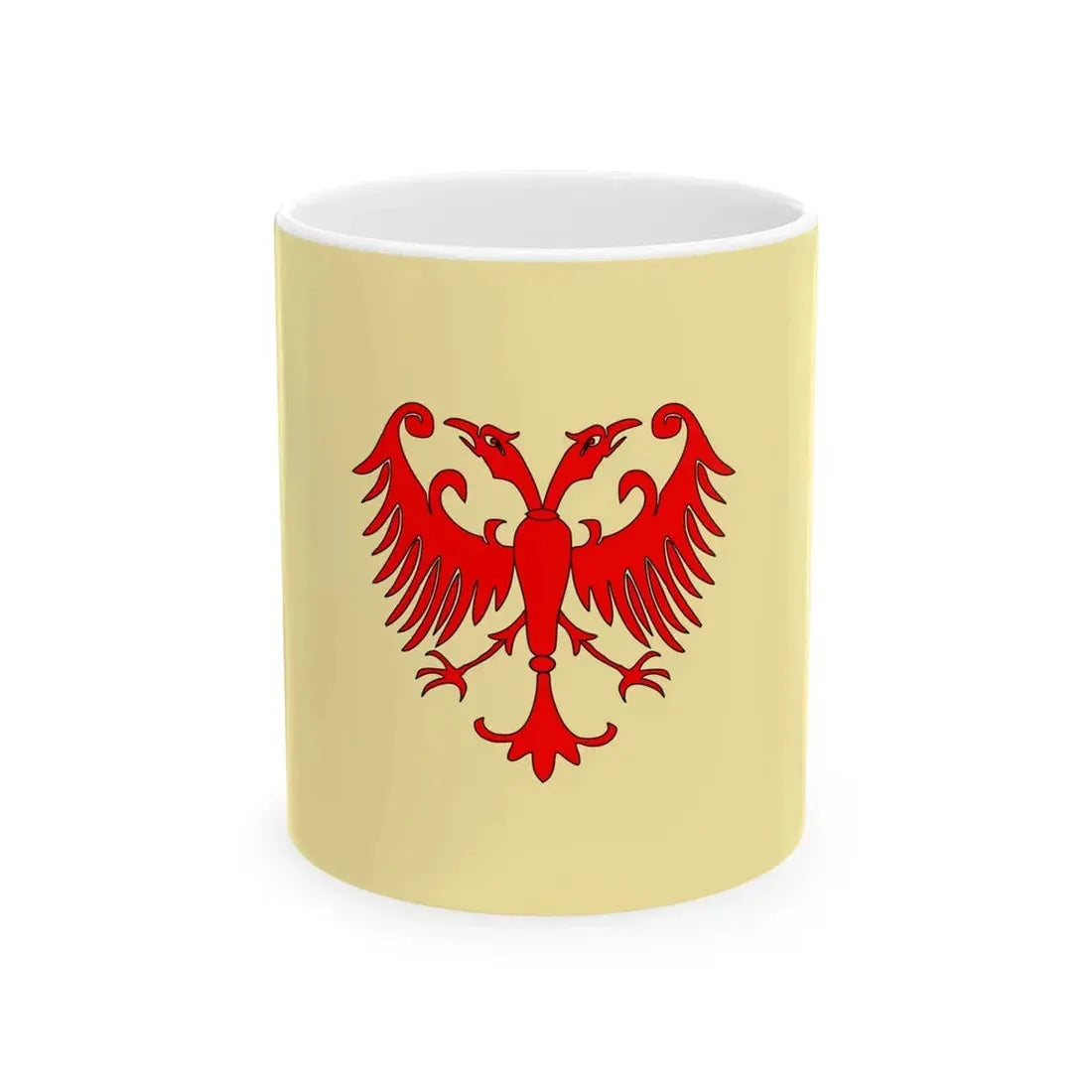 Flag of the Serbian Empire reconstruction (North Macedonia) White Coffee Mug 11oz - Go Mug Yourself