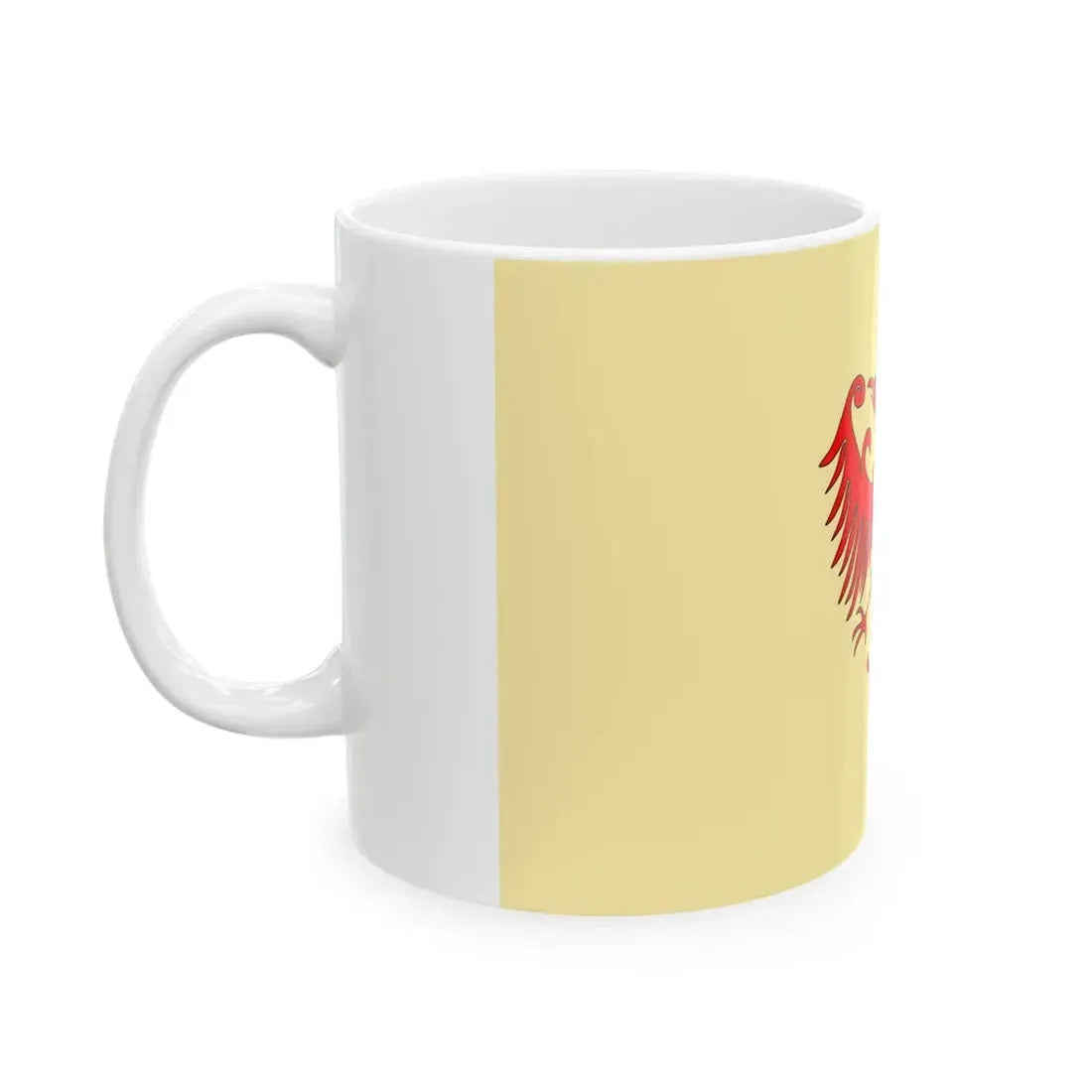 Flag of the Serbian Empire reconstruction (North Macedonia) White Coffee Mug - Go Mug Yourself